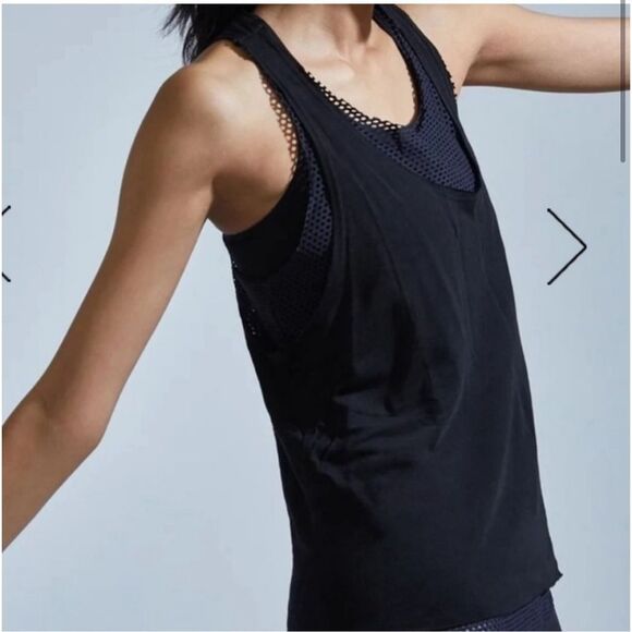 Koral Villa Mesh Racerback Tank Size Medium Black - Picture 3 of 14